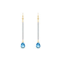 Yellow Gold Belle Earrings Blue Topaz 10K — Miranda