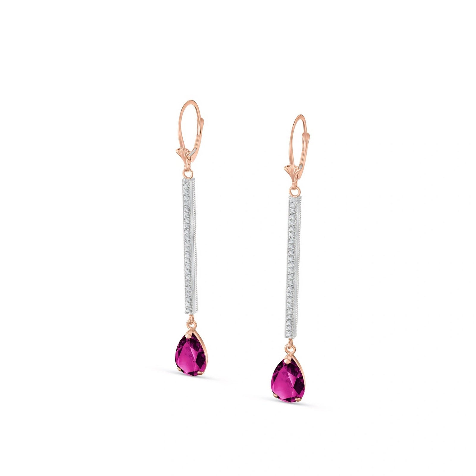 Rose Gold Pink Topaz & Diamond — Mariafosca