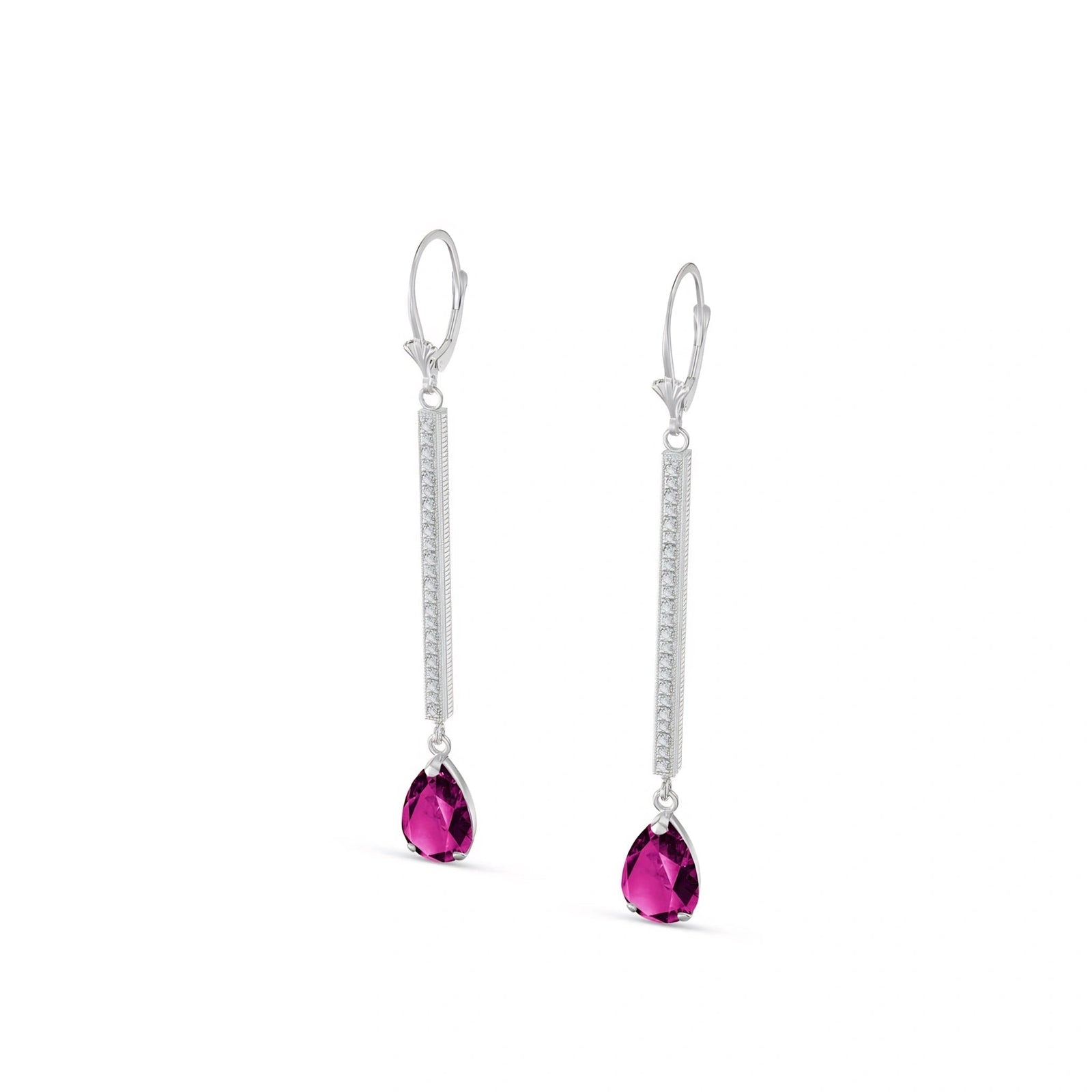 White Gold Pink Topaz & Diamond — Mariafosca