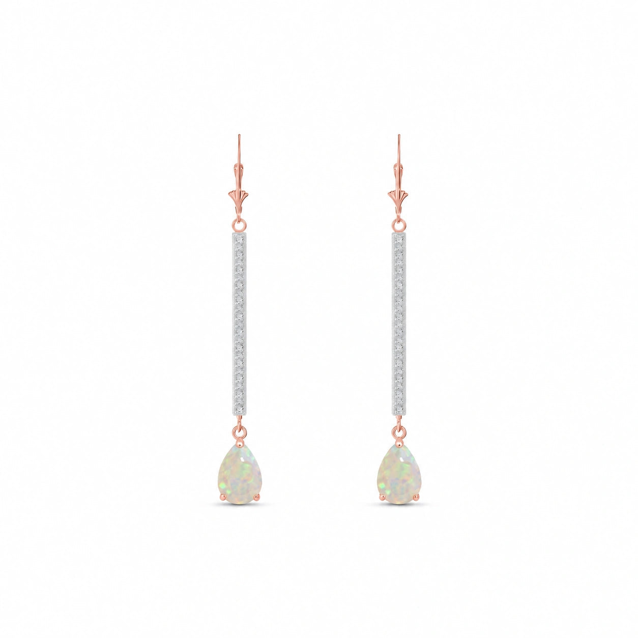 Rose Gold Belle Earrings Opal 10K — Miranda