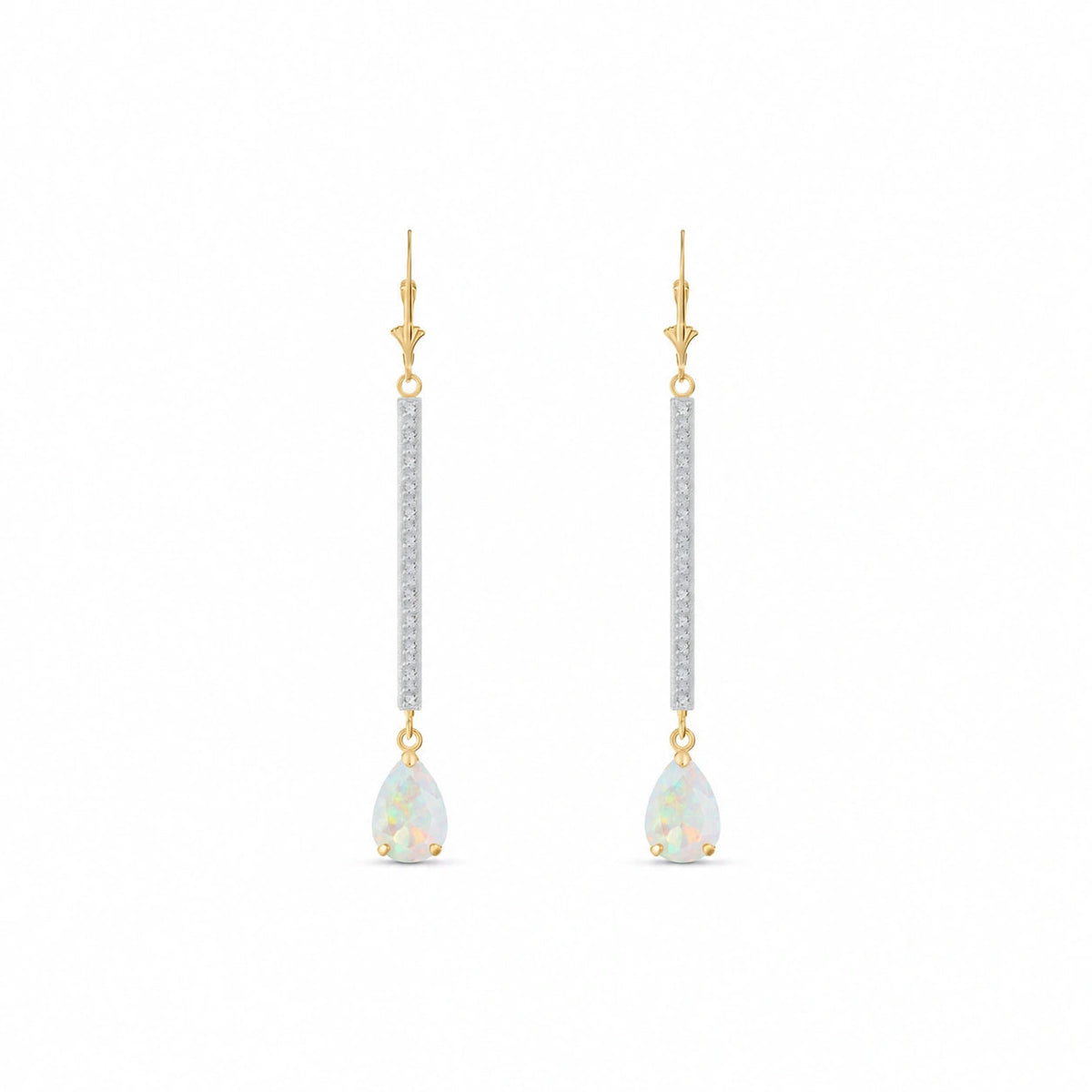 Yellow Gold Belle Earrings Opal 10K — Miranda