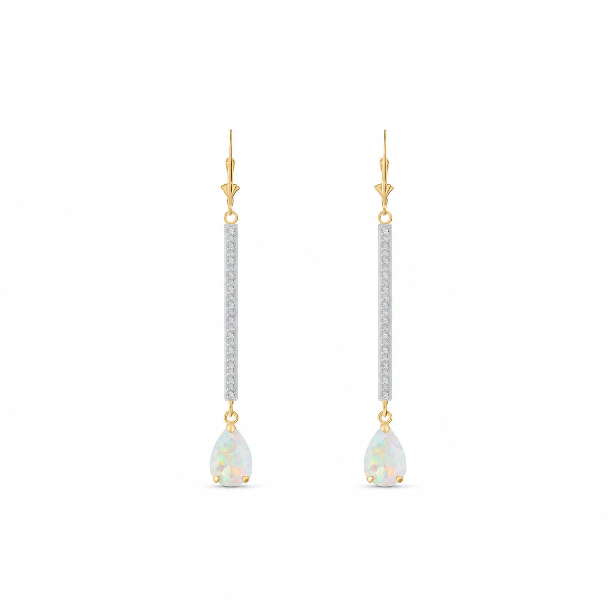 Yellow Gold Belle Earrings Opal 10K — Miranda