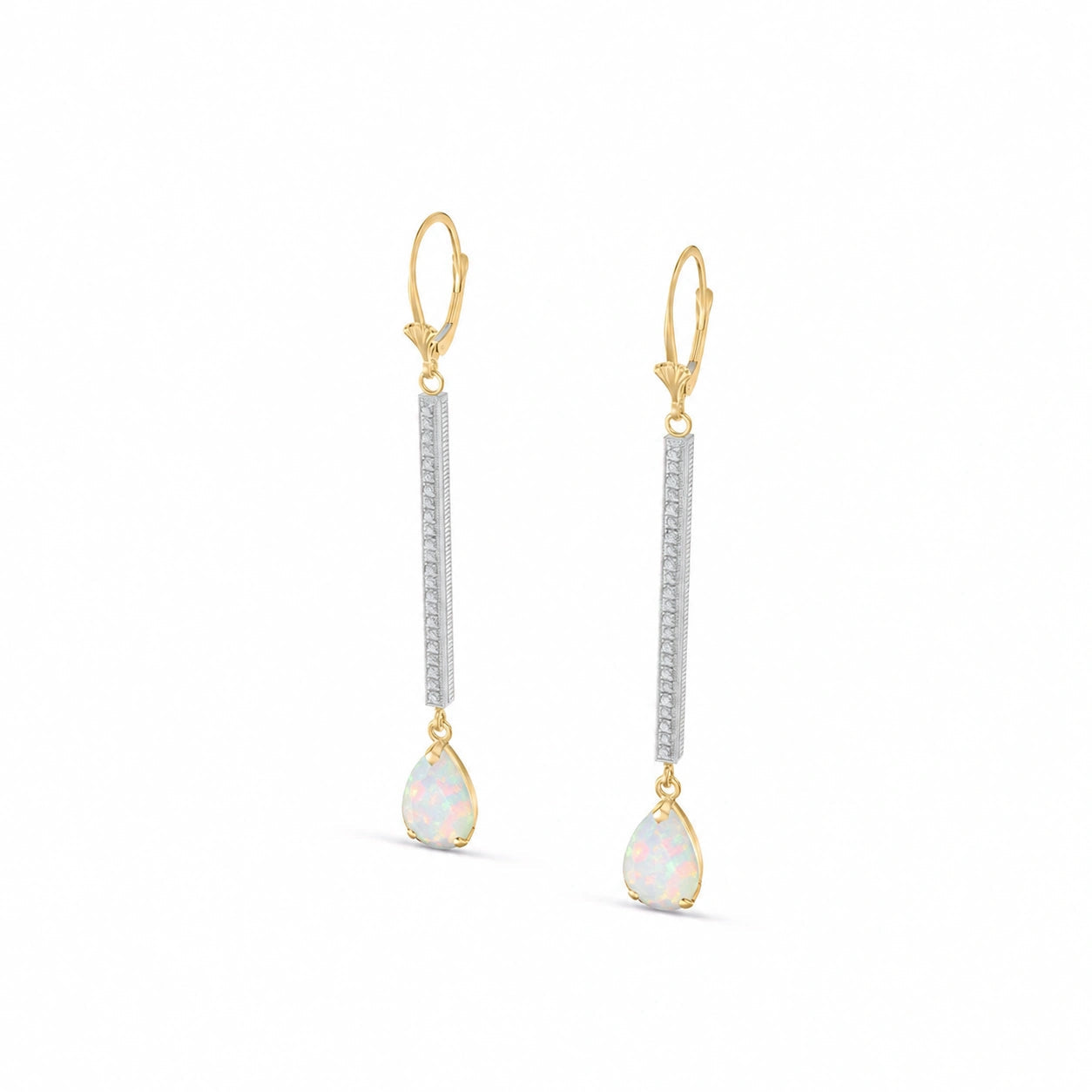 Yellow Gold Belle Earrings Opal 10K — Miranda