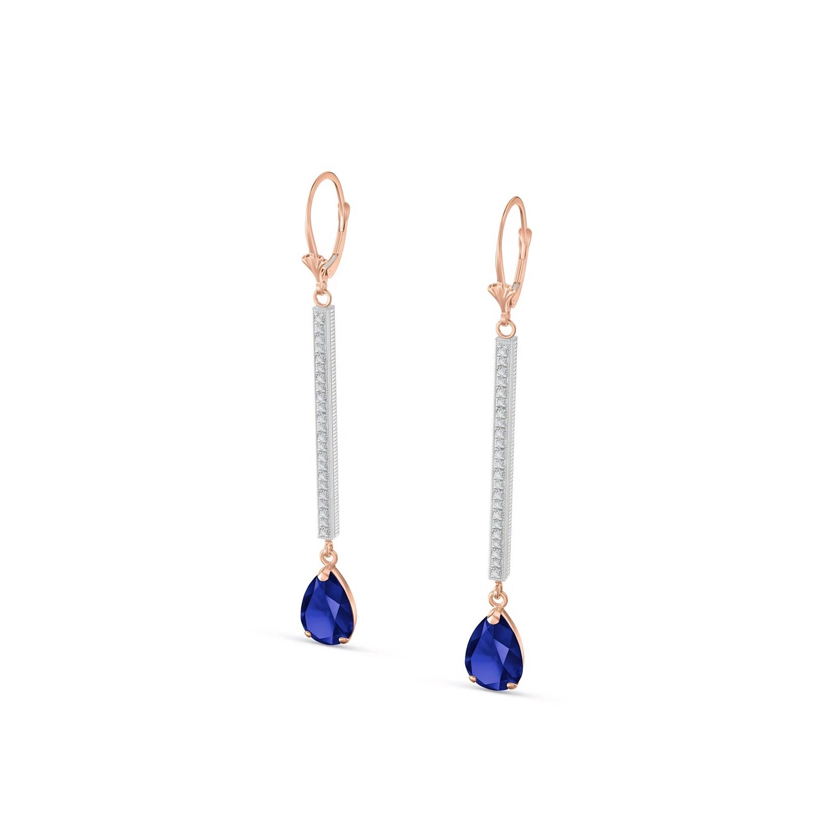Rose Gold Belle Earrings Sapphire 10K — Miranda