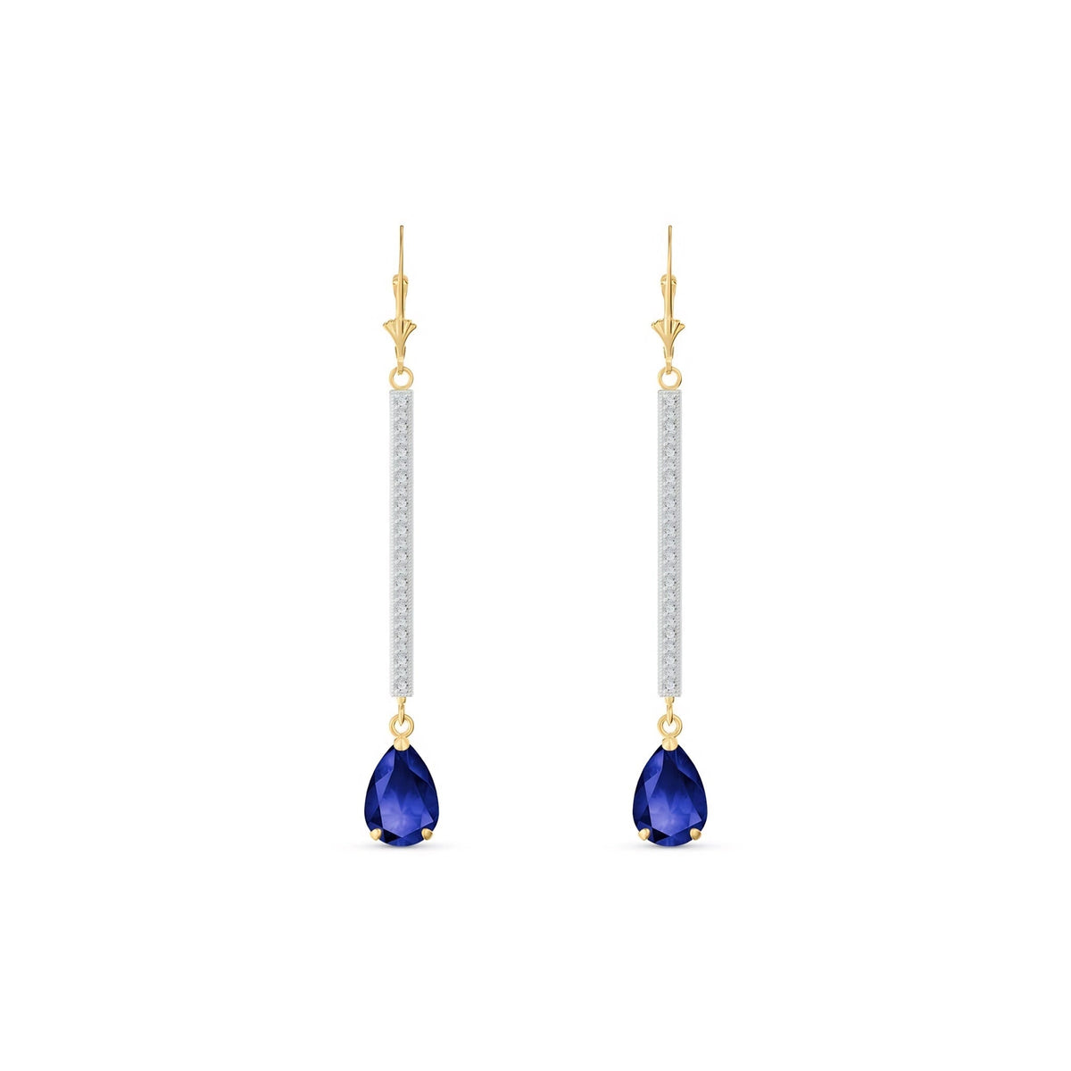 Yellow Gold Belle Earrings Sapphire 10K — Miranda