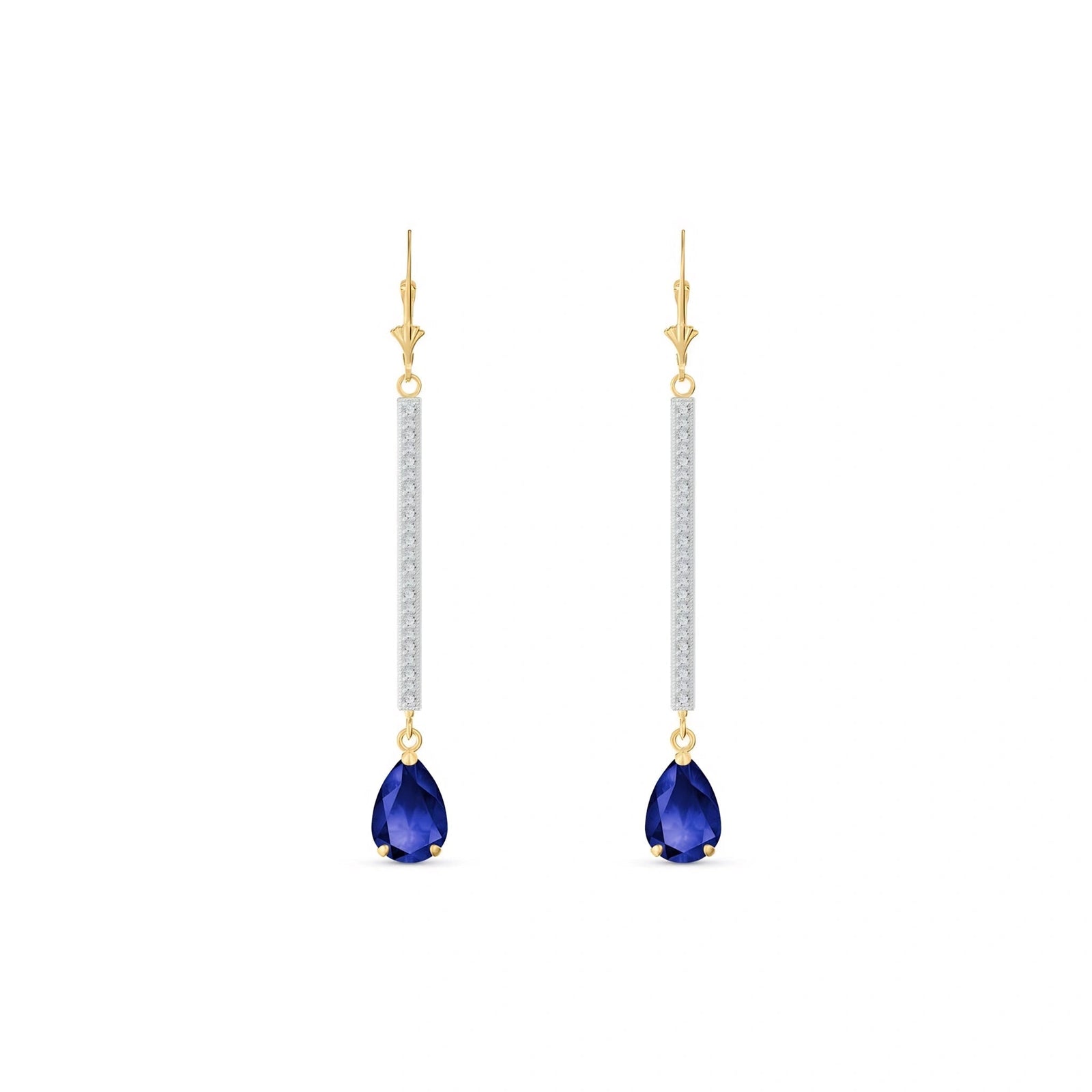 Yellow Gold Belle Earrings Sapphire 10K — Miranda