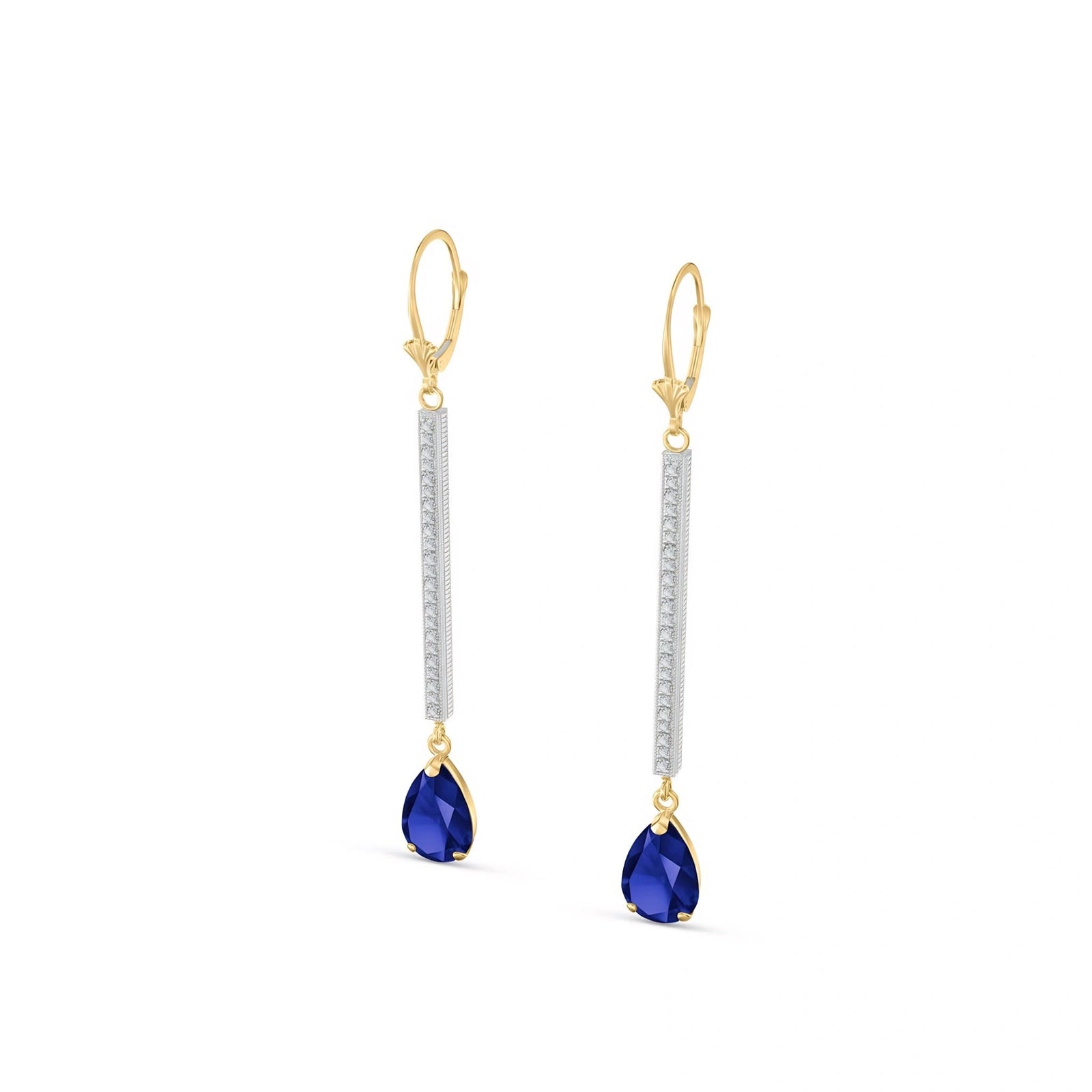Yellow Gold Belle Earrings Sapphire 10K — Miranda