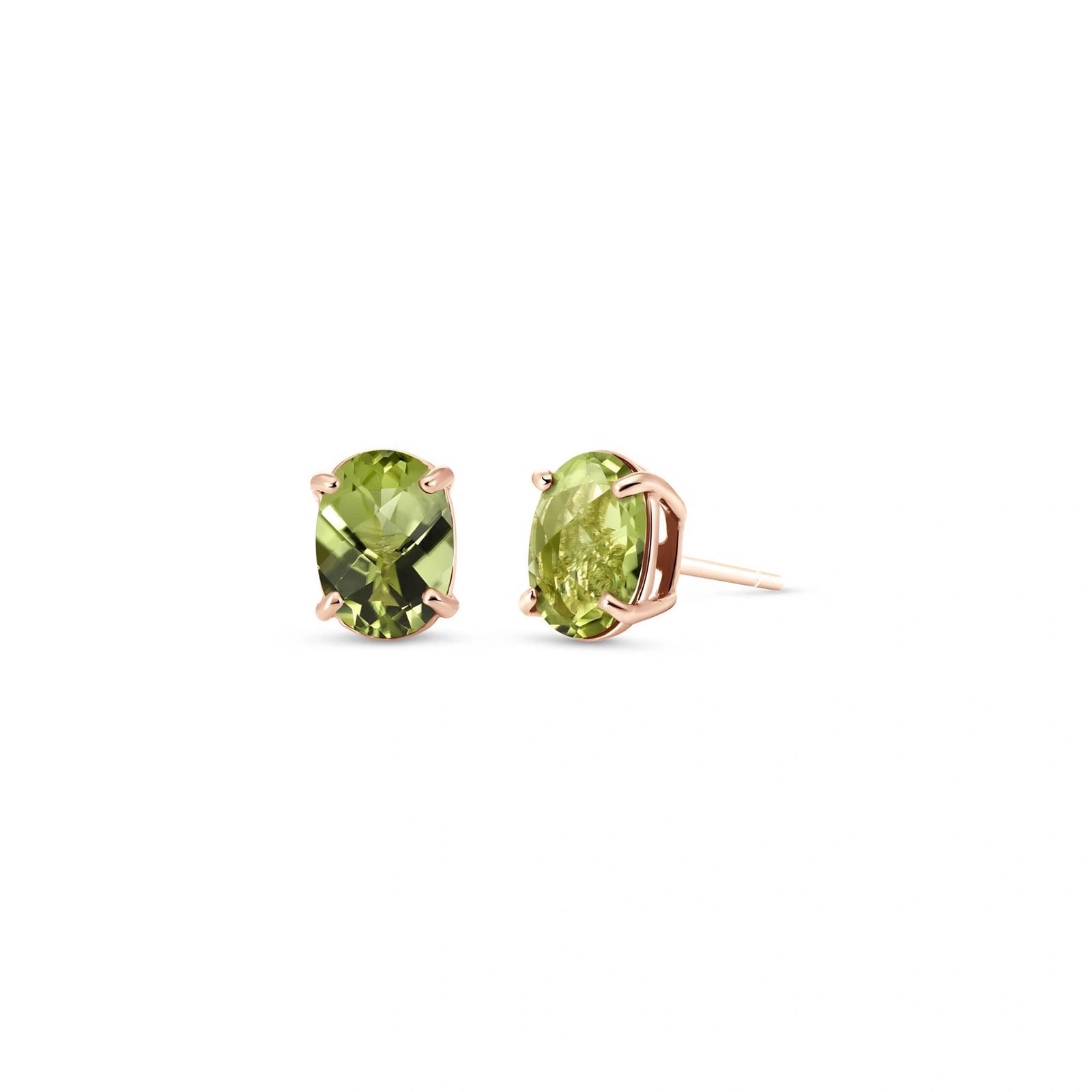 Rose Gold Belle Earrings Peridot 10K — Genoveffa