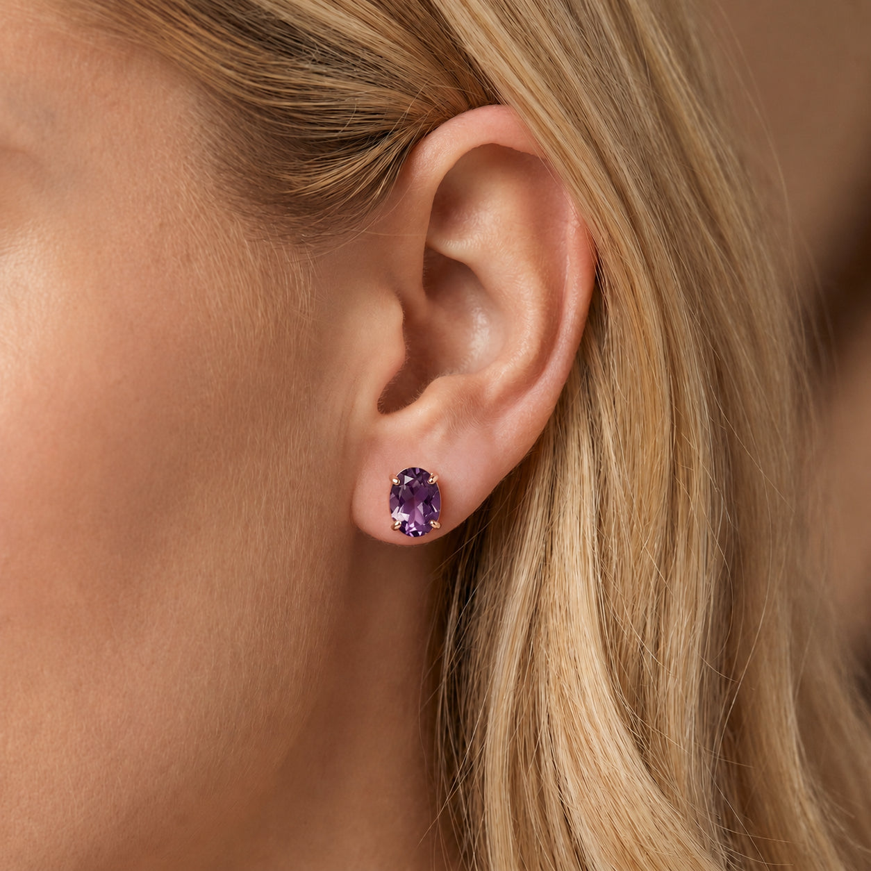 Rose Gold Belle Earrings Peridot 10K — Genoveffa