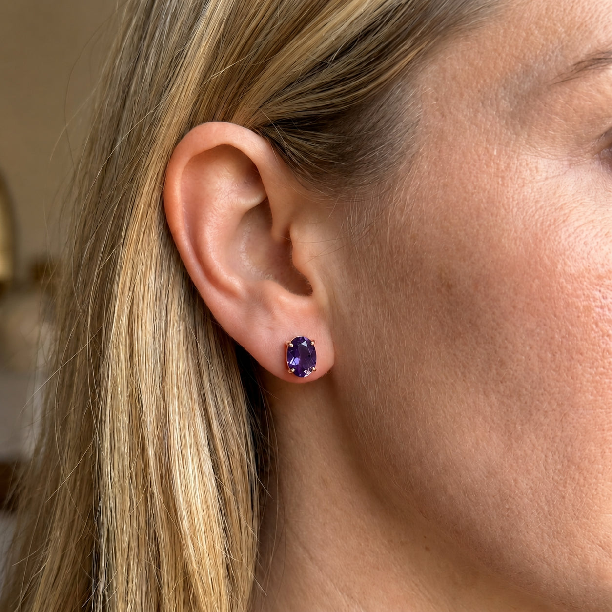 Rose Gold Belle Earrings Peridot 10K — Genoveffa