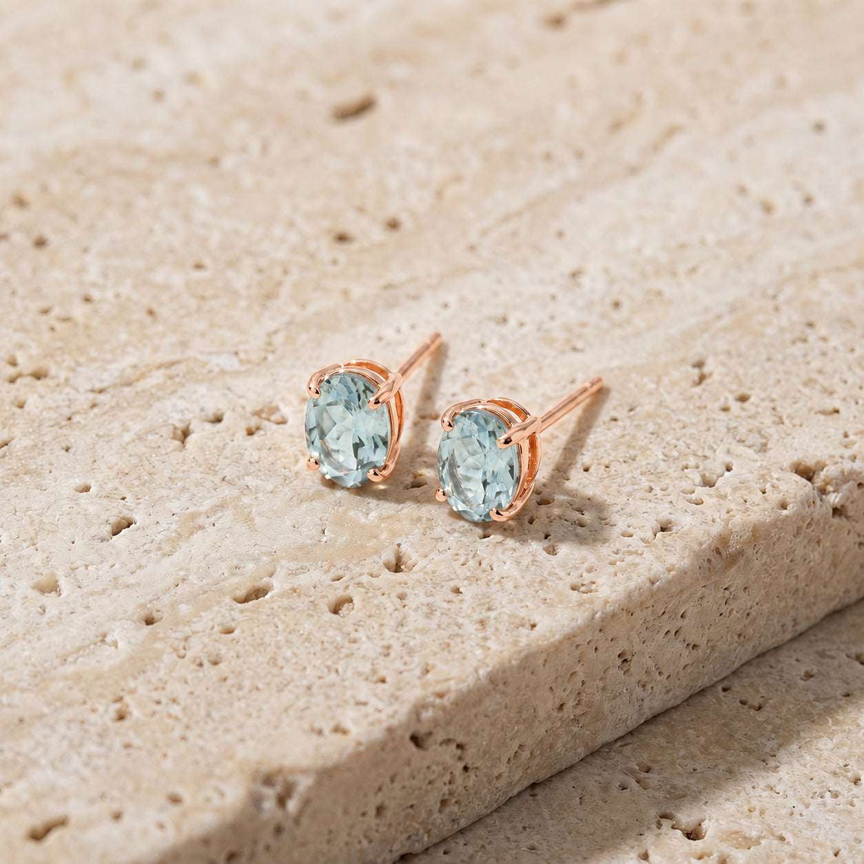 Rose Gold Belle Earrings Ruby 10K — Genoveffa