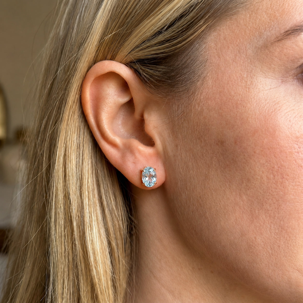 Rose Gold Belle Earrings Ruby 10K — Genoveffa