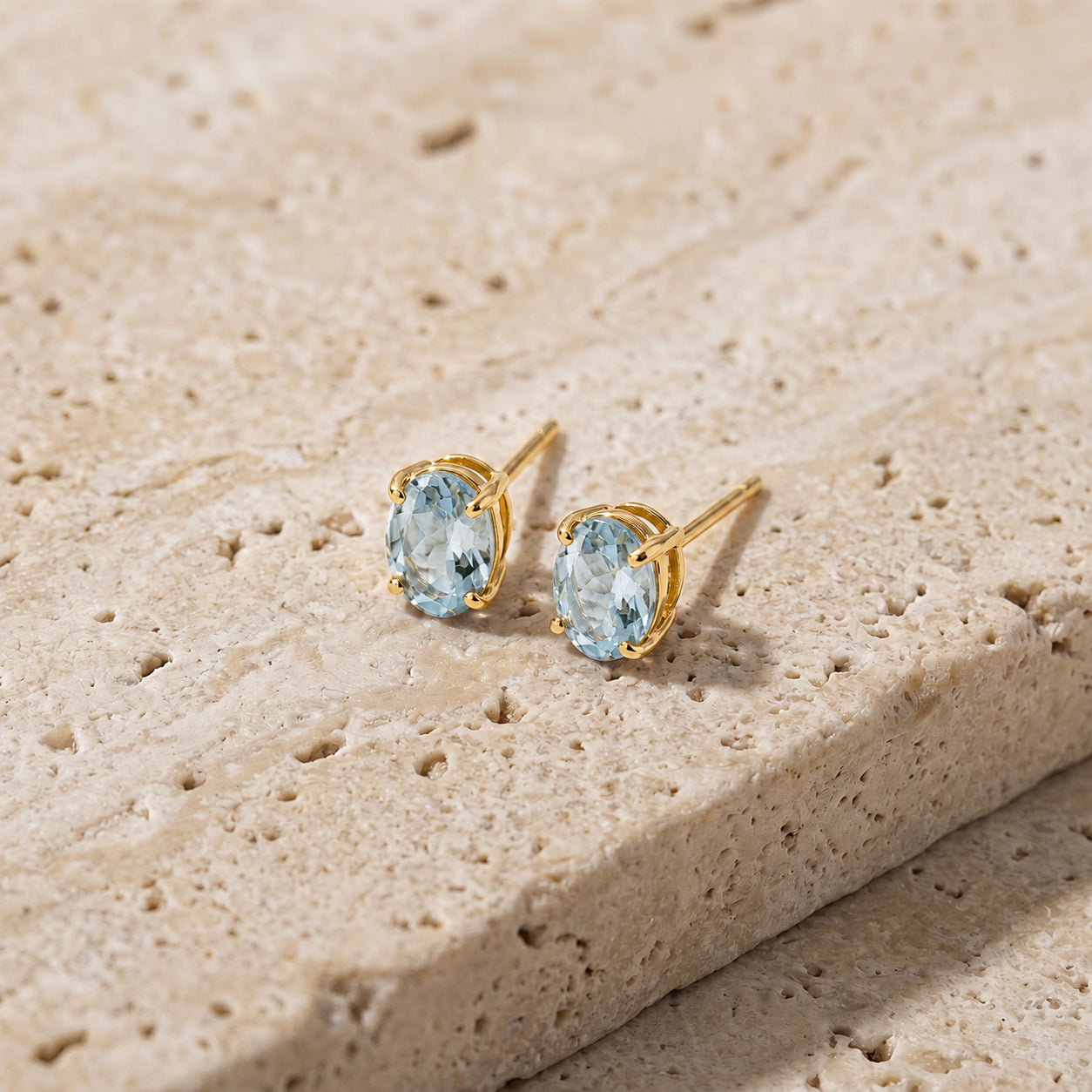 Yellow Gold Belle Earrings Ruby 10K — Genoveffa