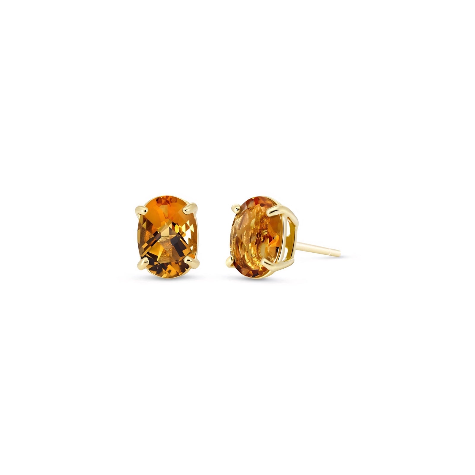 Yellow Gold Belle Earrings Citrine 10K — Genoveffa