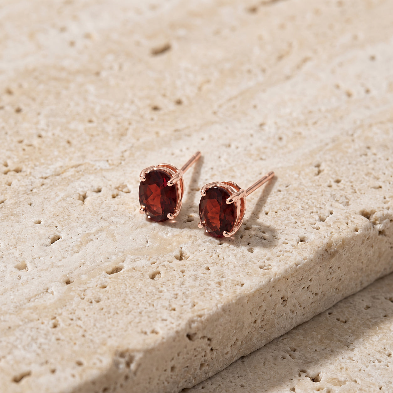 Rose Gold Belle Earrings Pink Topaz 10K — Genoveffa