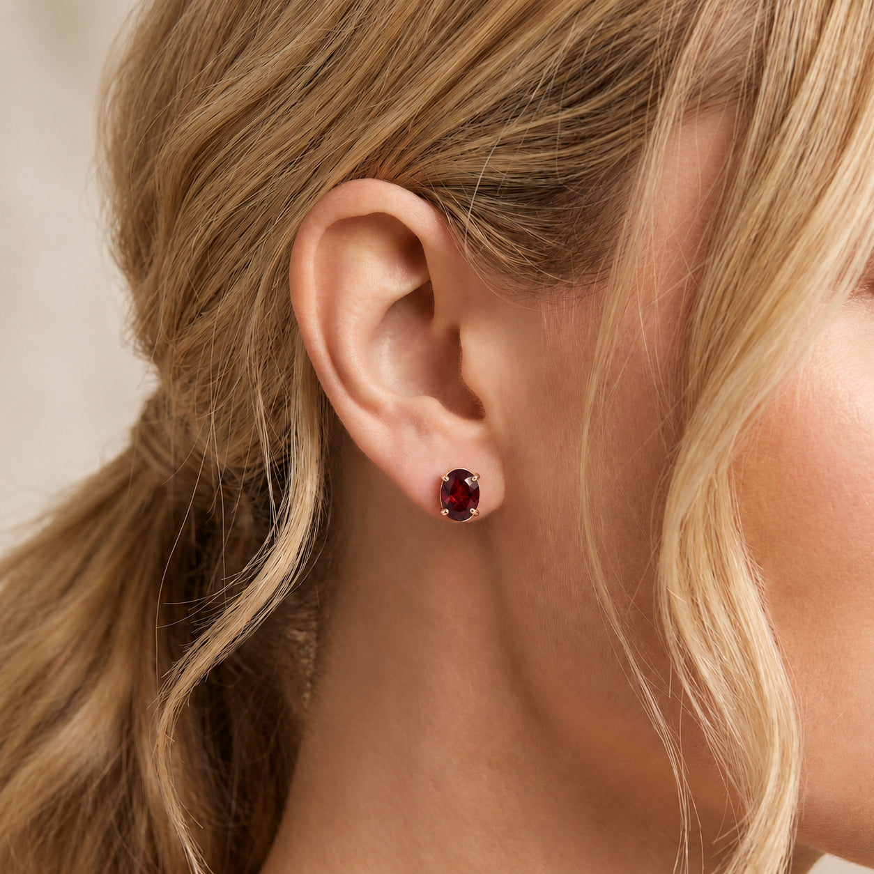 Rose Gold Belle Earrings Pink Topaz 10K — Genoveffa