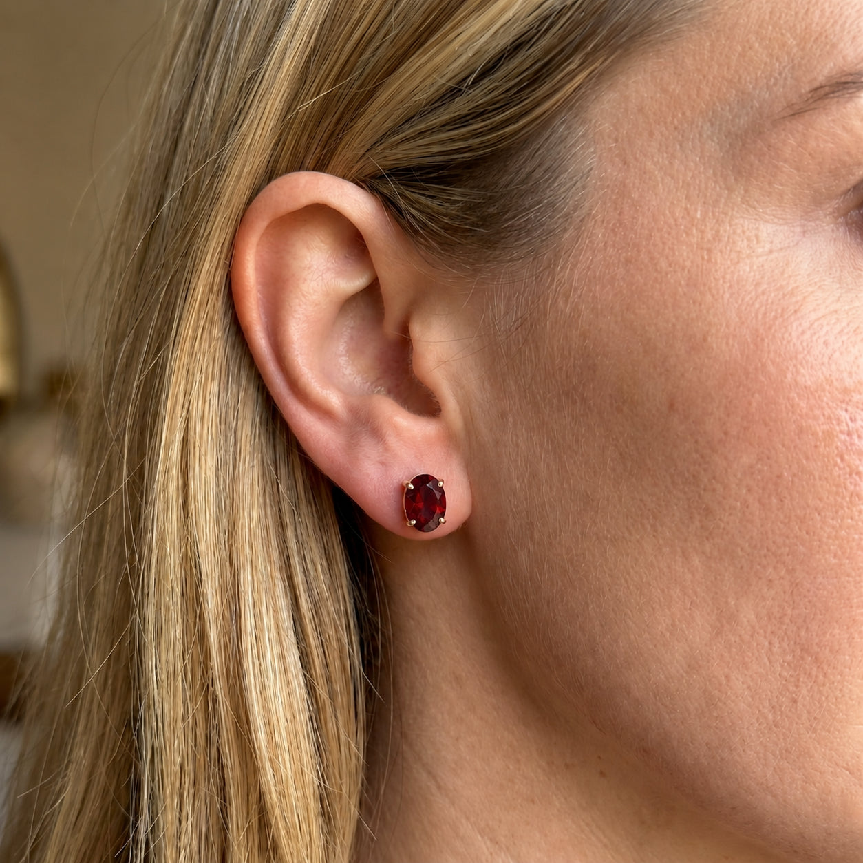 Rose Gold Belle Earrings Pink Topaz 10K — Genoveffa