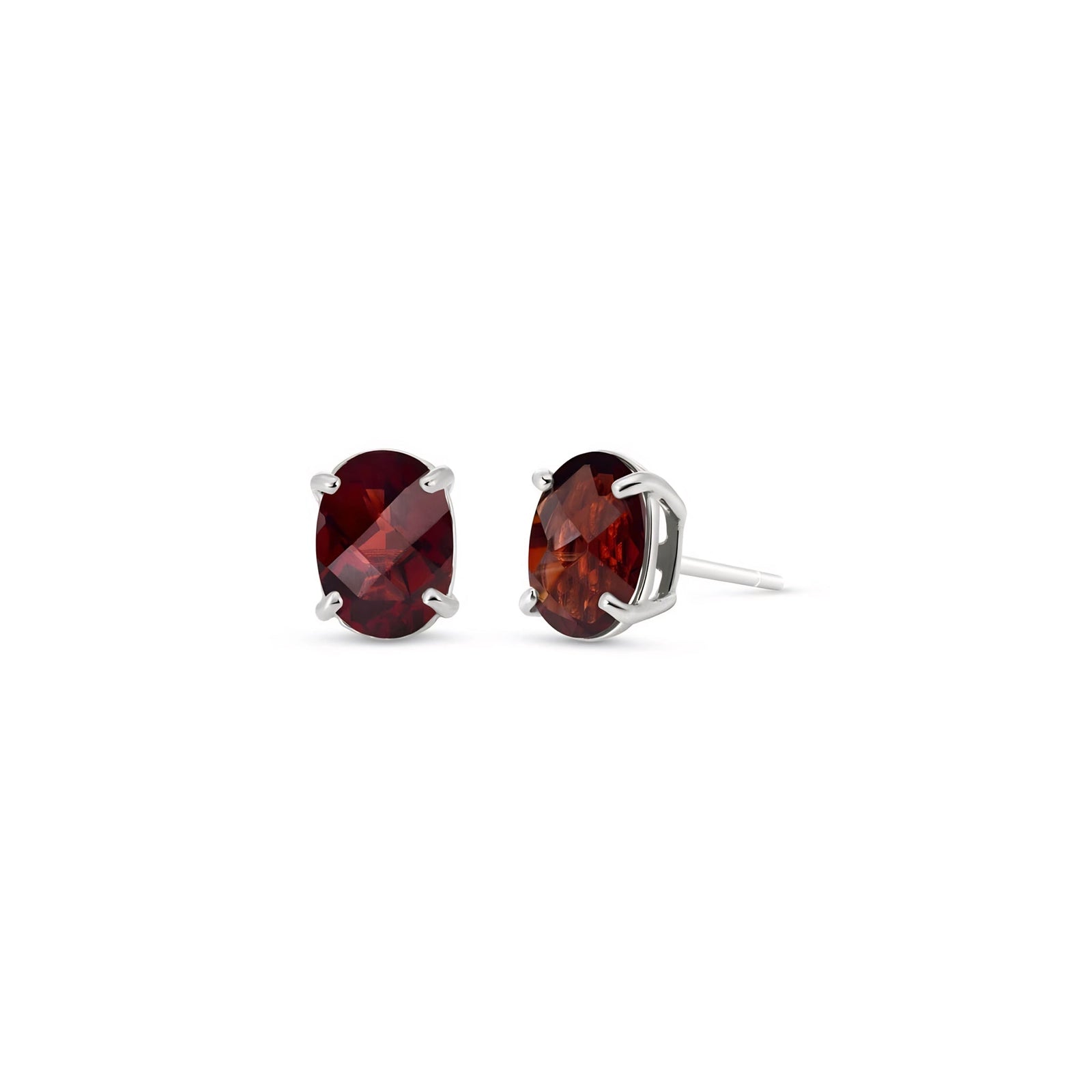 White Gold Belle Earrings Pink Topaz 10K — Genoveffa