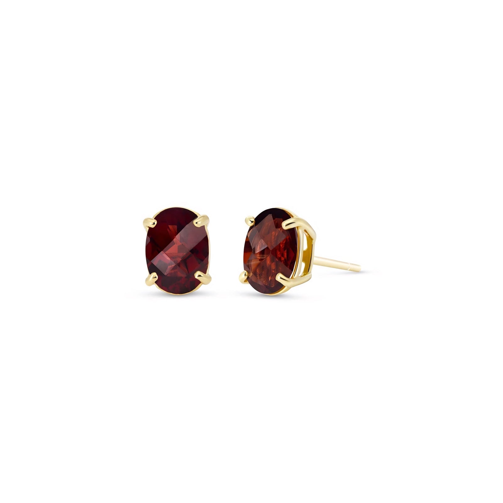 Yellow Gold Belle Earrings Pink Topaz 10K — Genoveffa