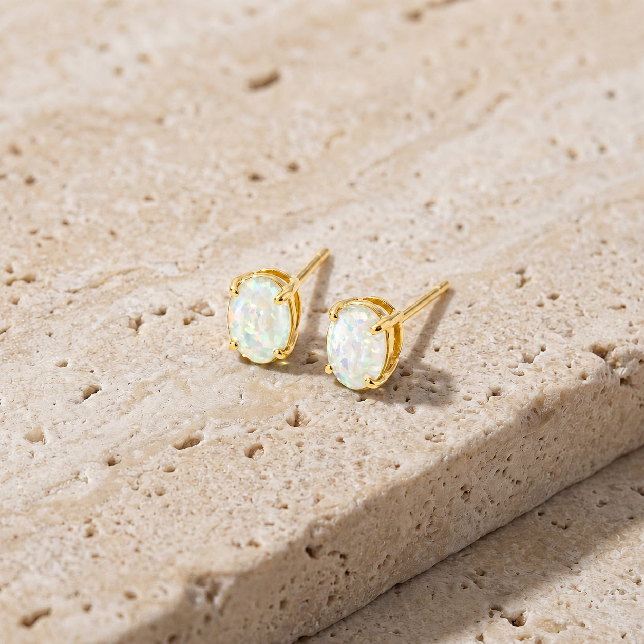 Yellow Gold Belle Earrings Sapphire 10K — Genoveffa