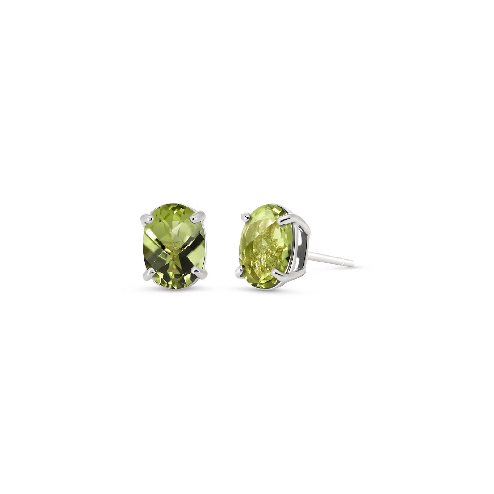 White Gold Belle Earrings Amethyst 10K — Genoveffa