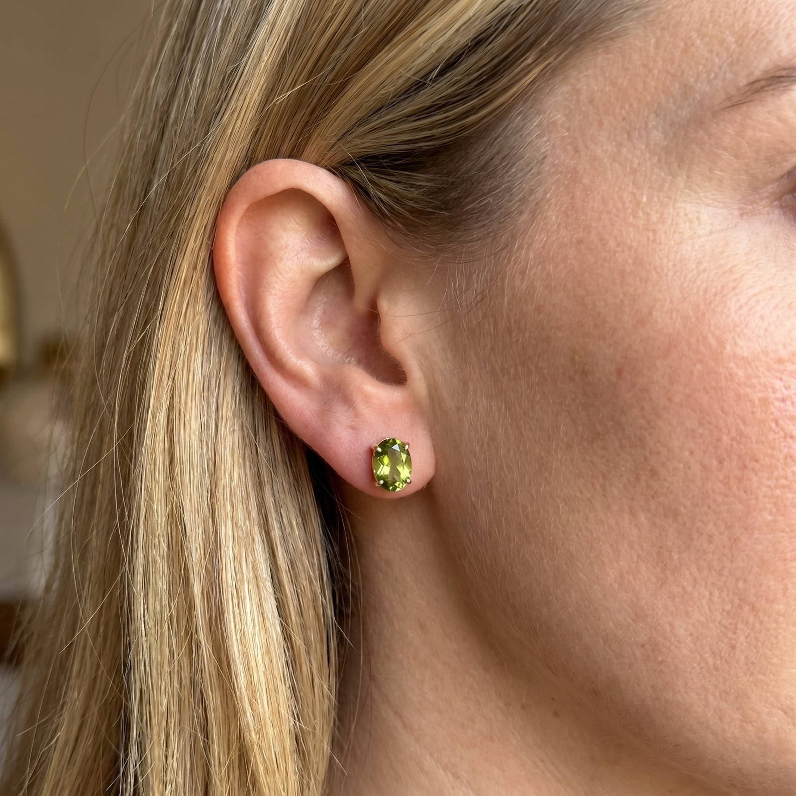 Yellow Gold Belle Earrings Amethyst 10K — Genoveffa