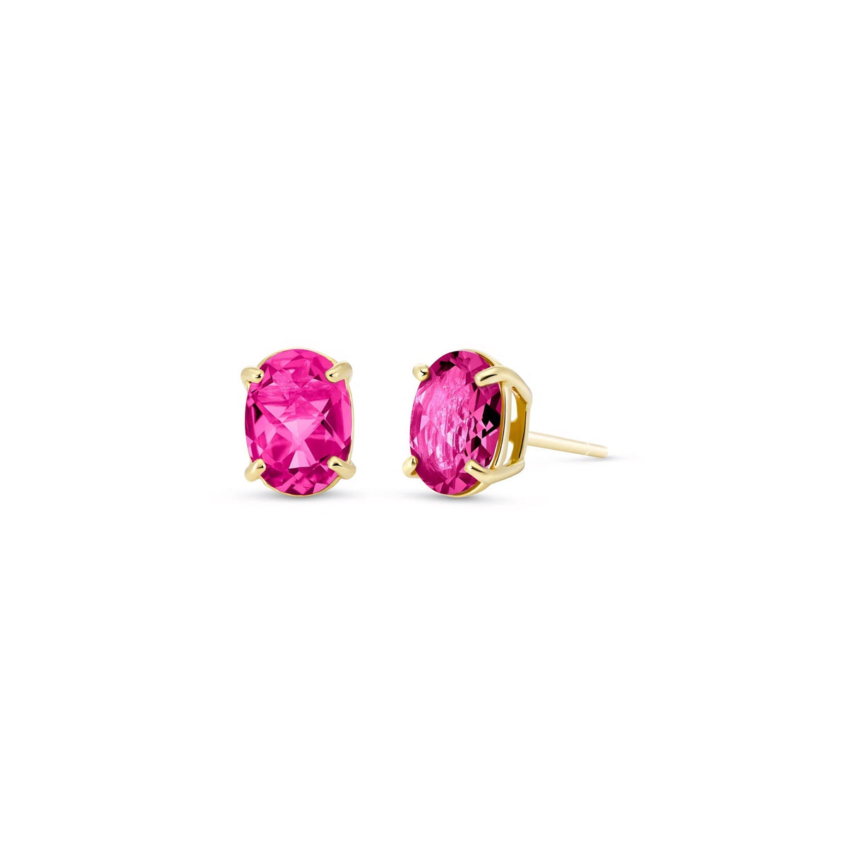 Yellow Gold Belle Earrings Garnet 10K — Genoveffa