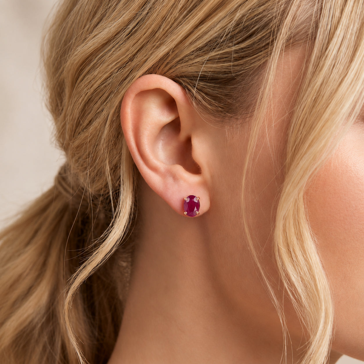 Rose Gold Belle Earrings Aquamarine 10K — Genoveffa