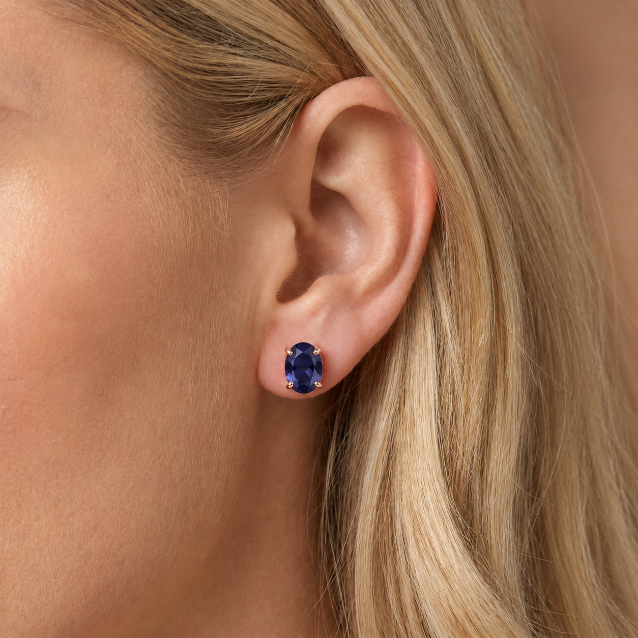 Rose Gold Belle Earrings Opal 10K — Genoveffa