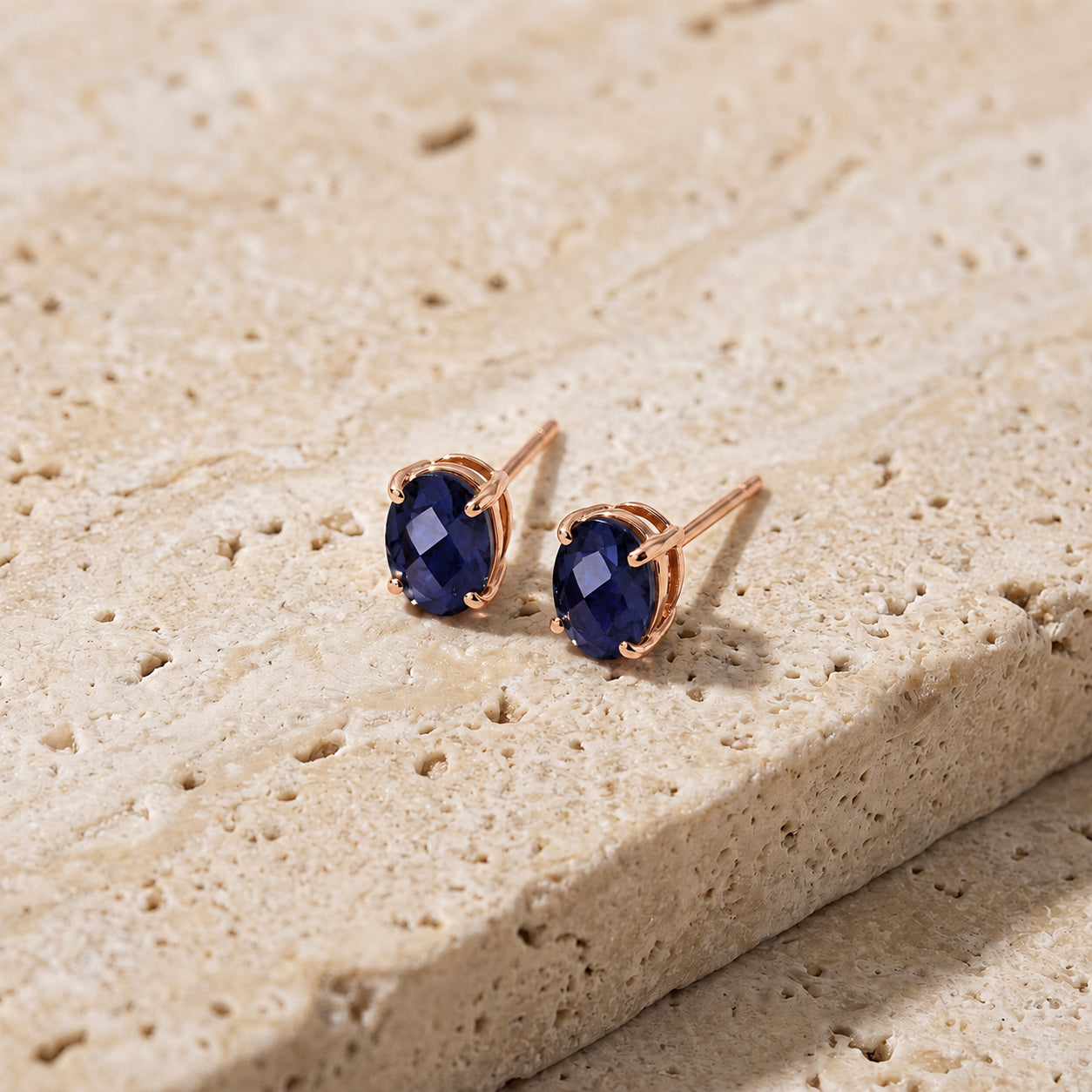 Rose Gold Belle Earrings Opal 10K — Genoveffa