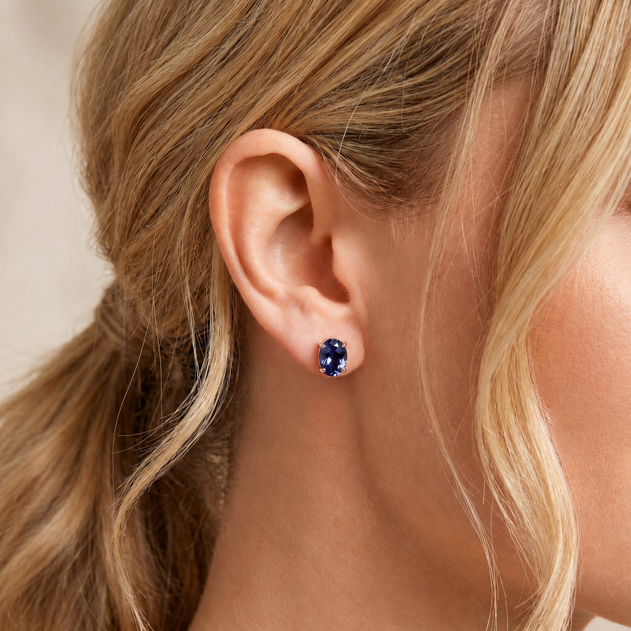 Rose Gold Belle Earrings Opal 10K — Genoveffa