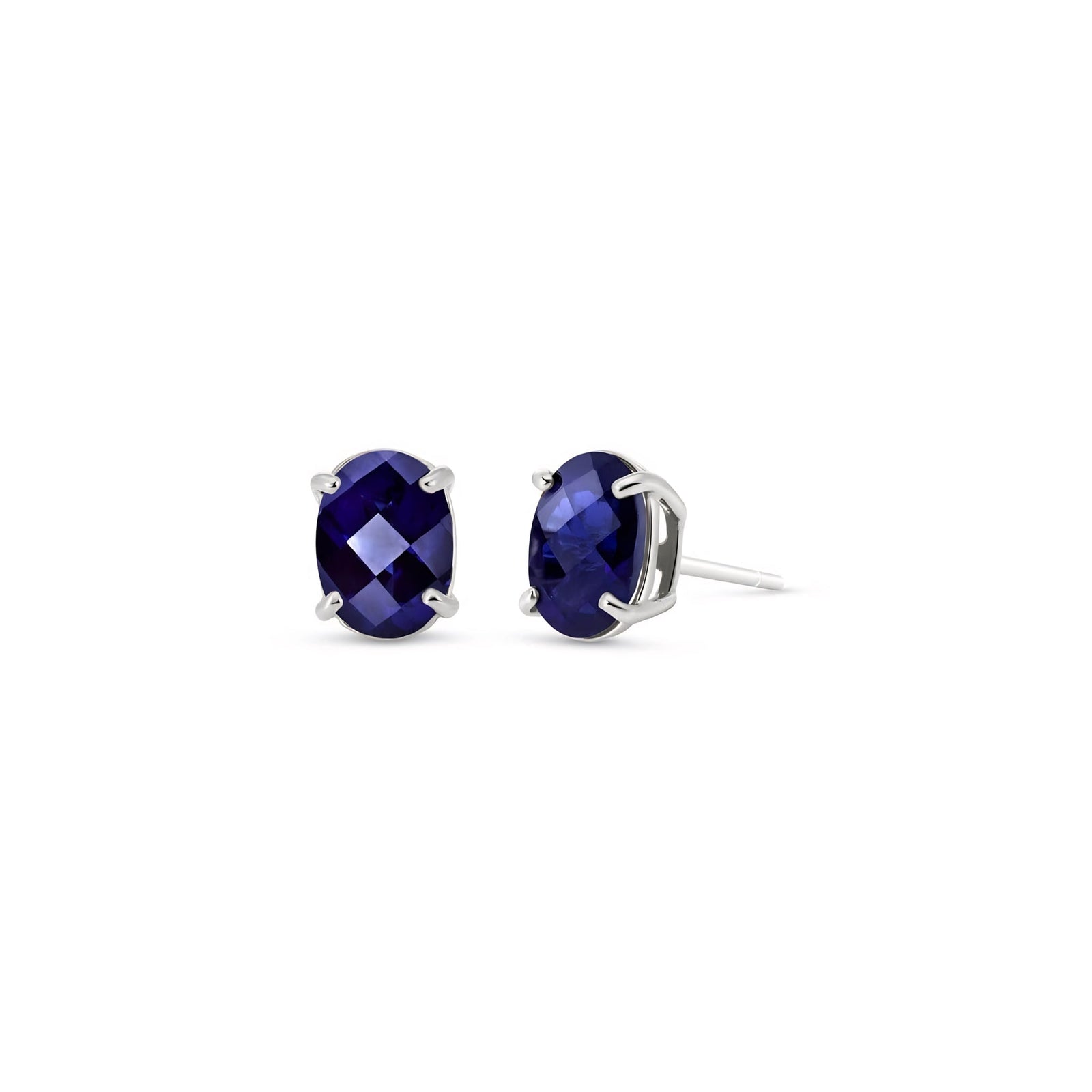 White Gold Belle Earrings Opal 10K — Genoveffa