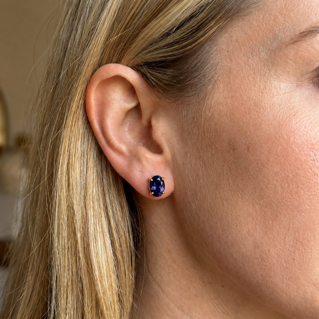Yellow Gold Belle Earrings Opal 10K — Genoveffa