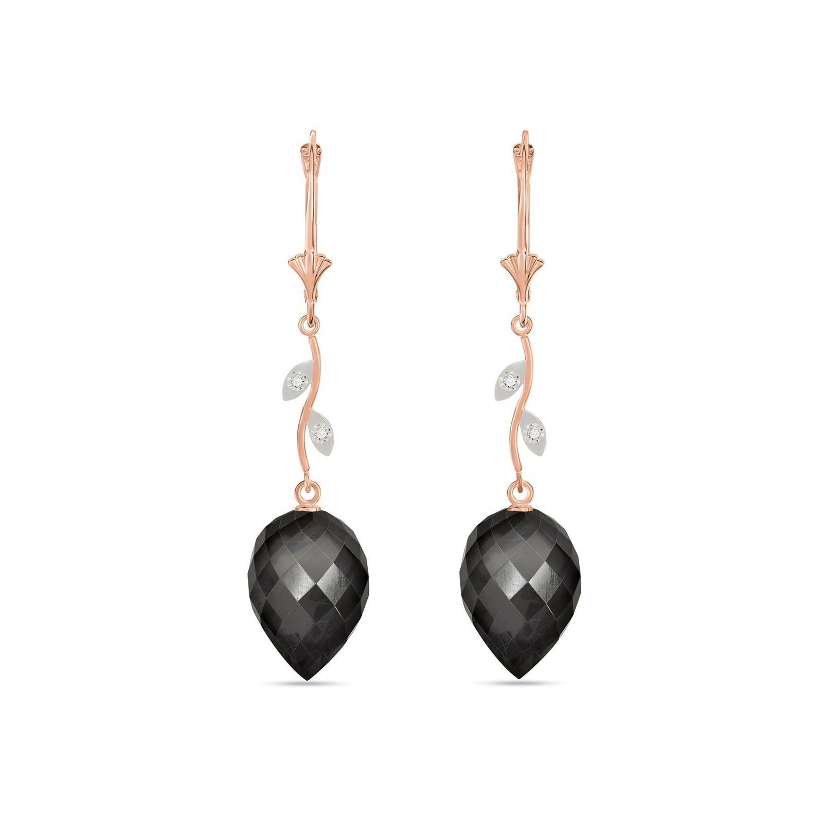 Rose Gold Earrings Spinel 10K — Severina