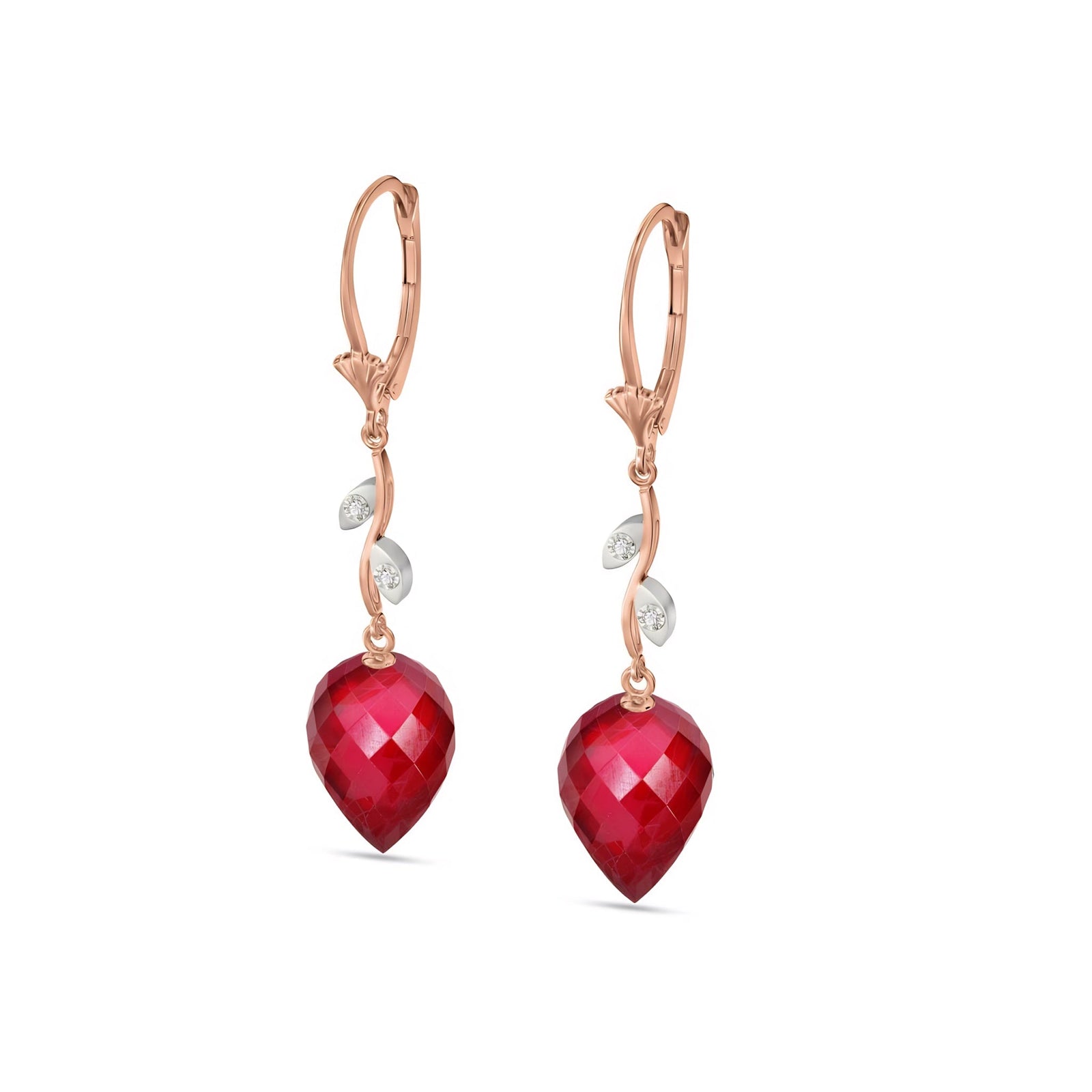 Rose Gold Earrings Spinel 10K — Severina