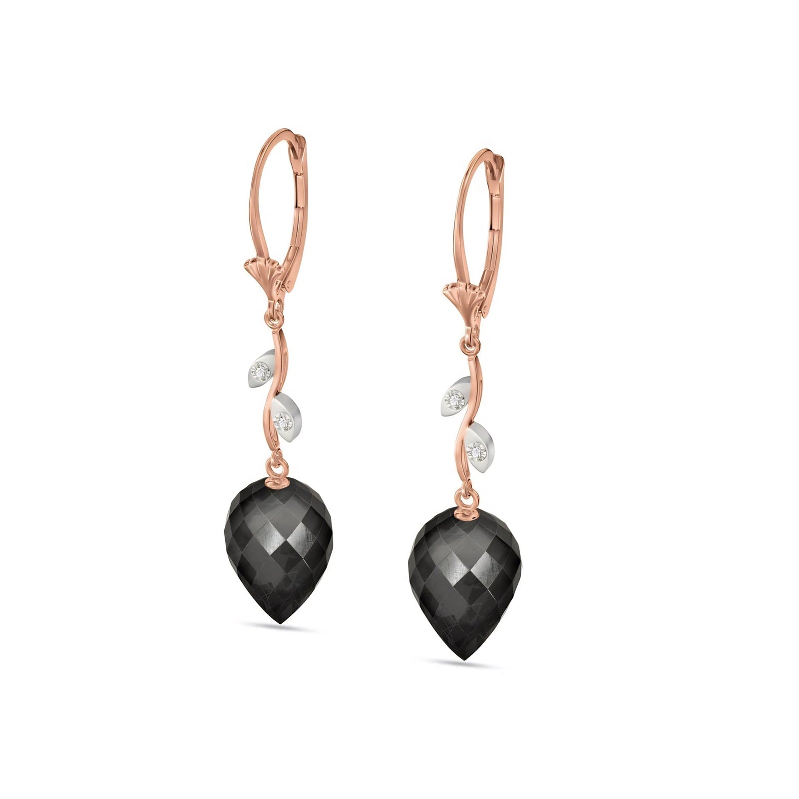 Rose Gold Earrings Spinel 10K — Severina
