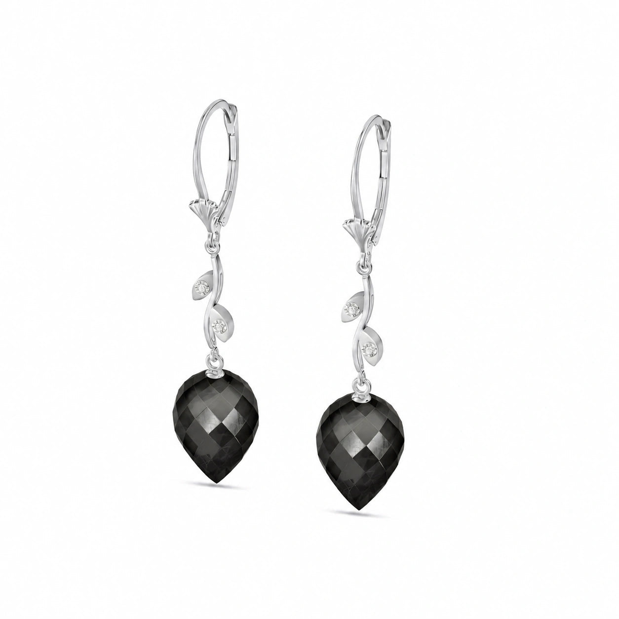 White Gold Earrings Spinel 10K — Severina