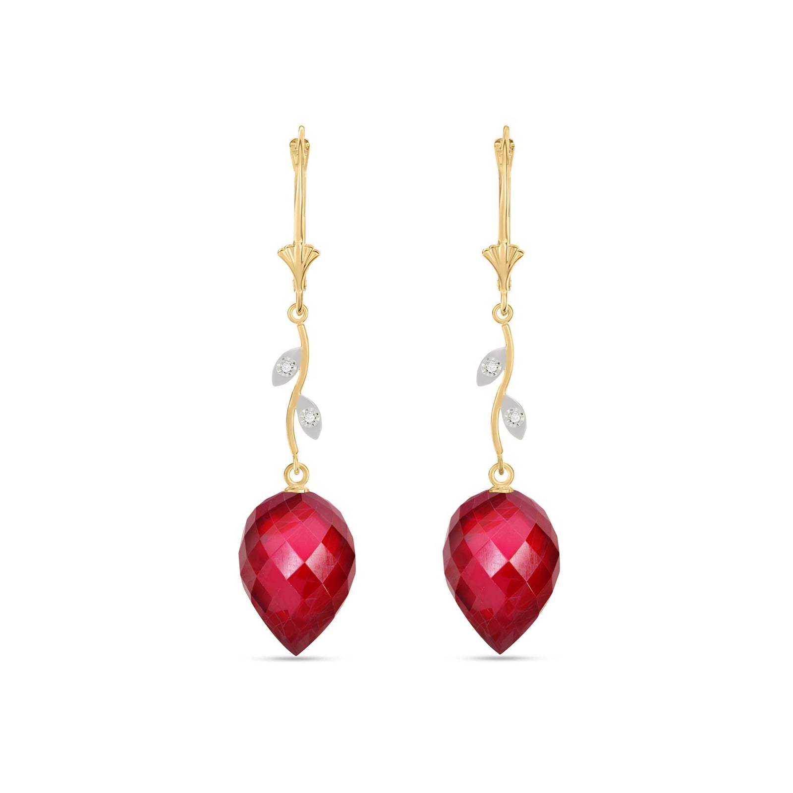 Yellow Gold Earrings Spinel 10K — Severina