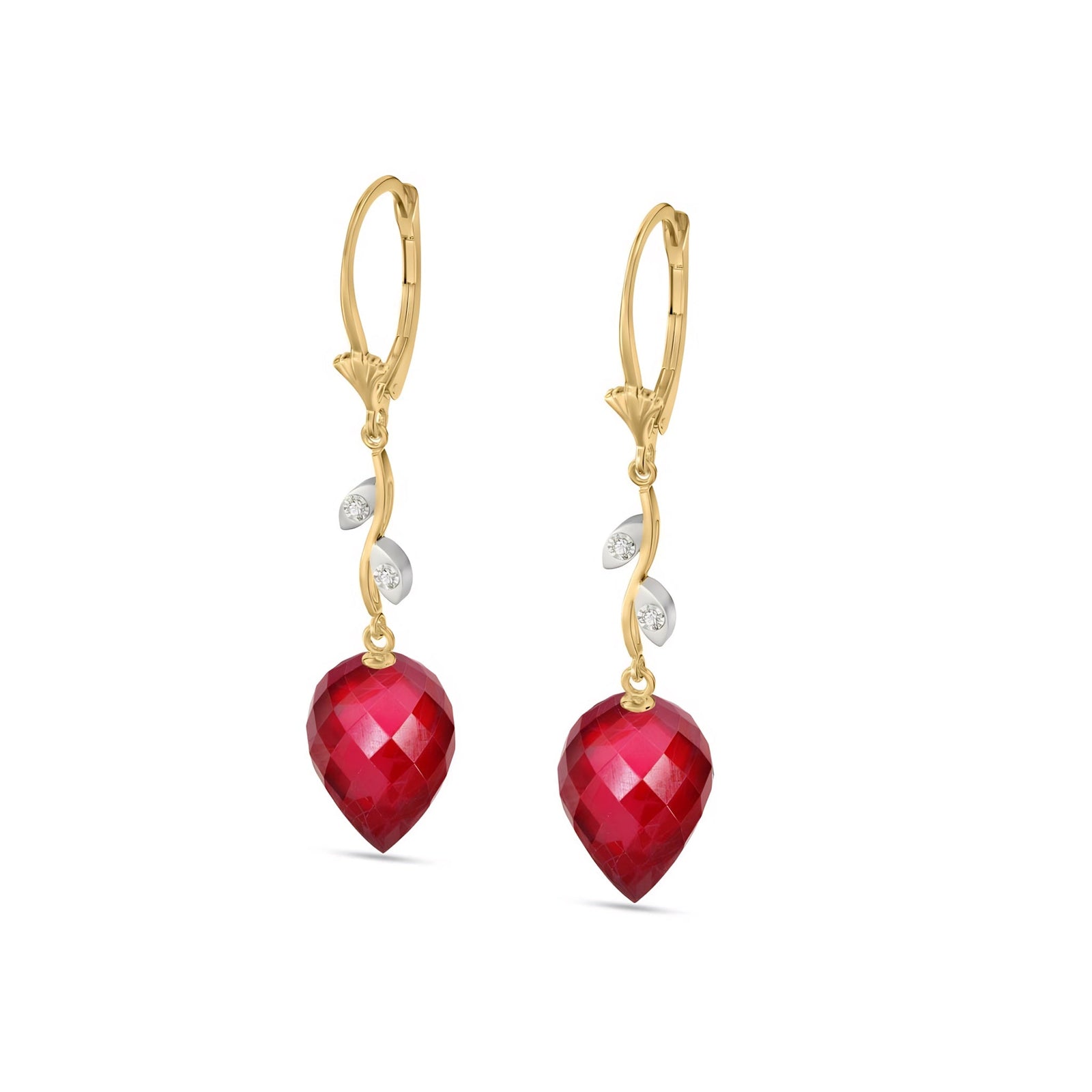 Yellow Gold Earrings Spinel 10K — Severina