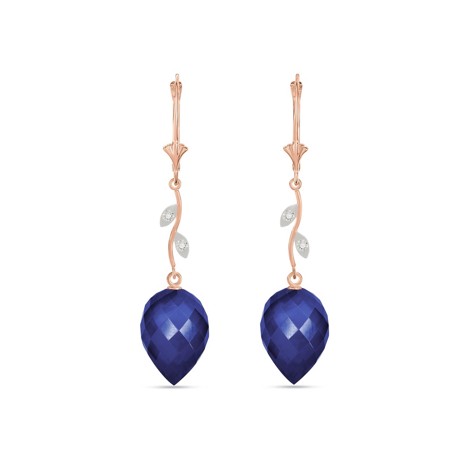Rose Gold Earrings Ruby 10K — Severina