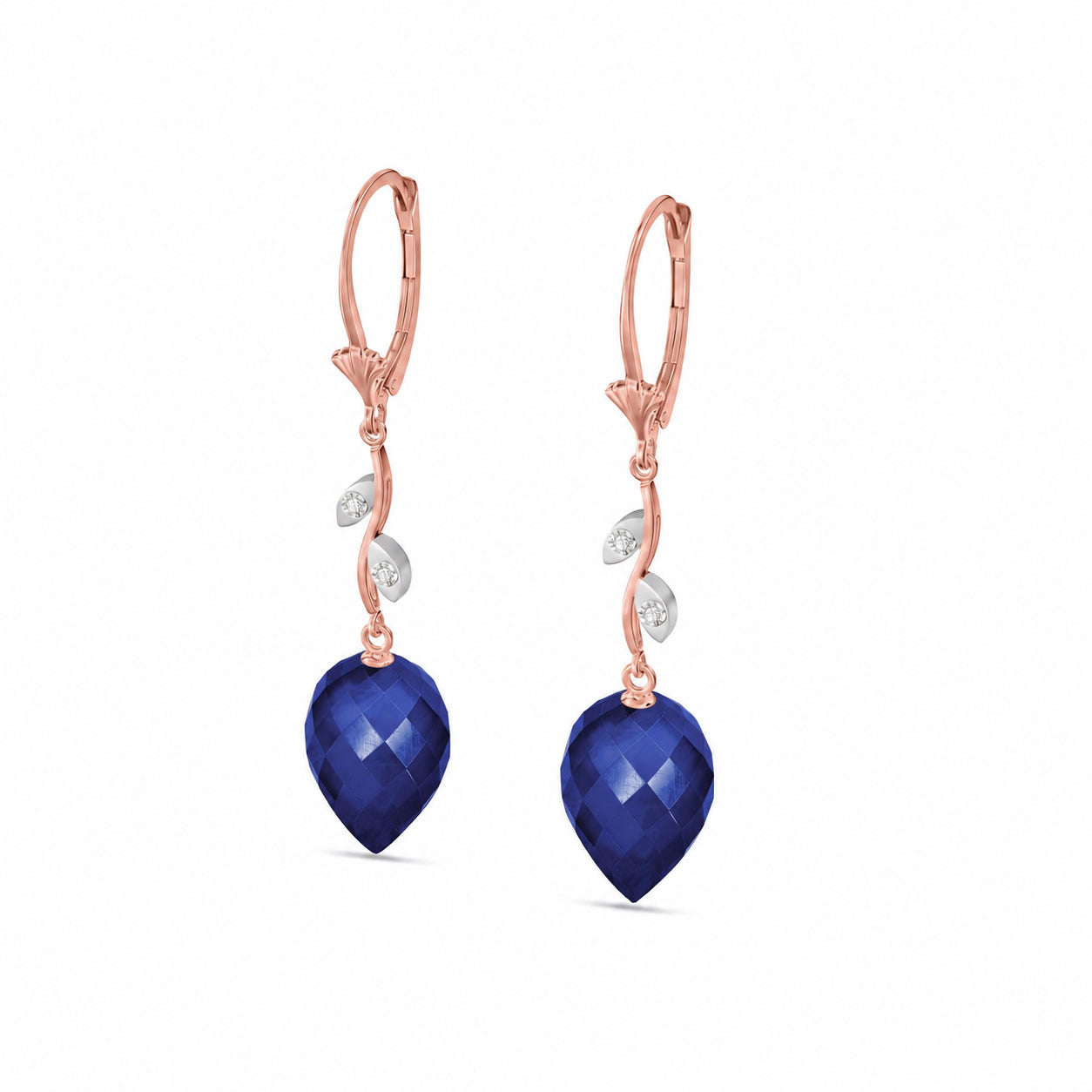 Rose Gold Earrings Ruby 10K — Severina
