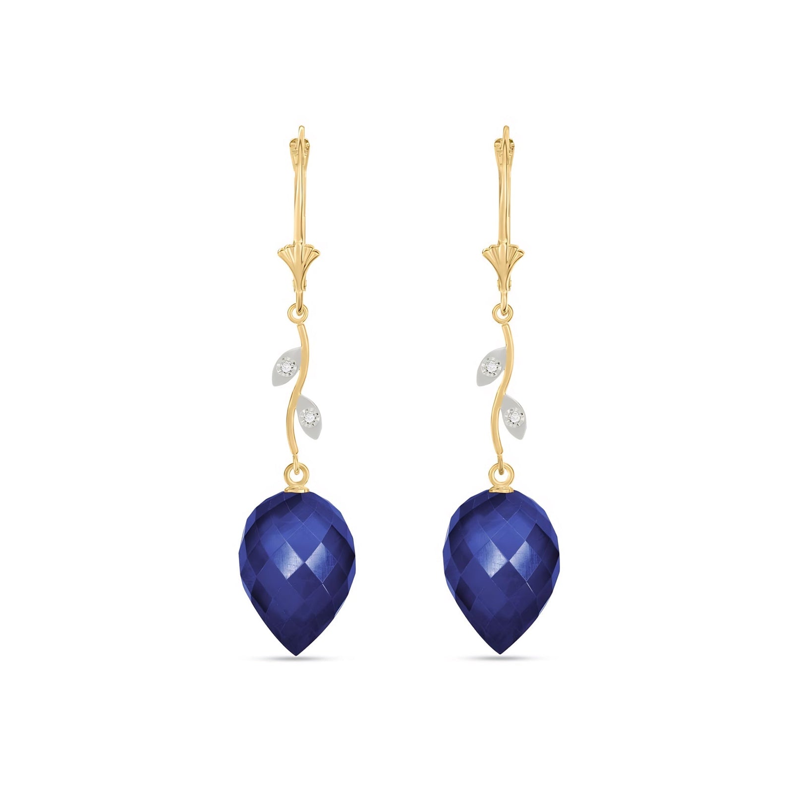 Yellow Gold Earrings Ruby 10K — Severina