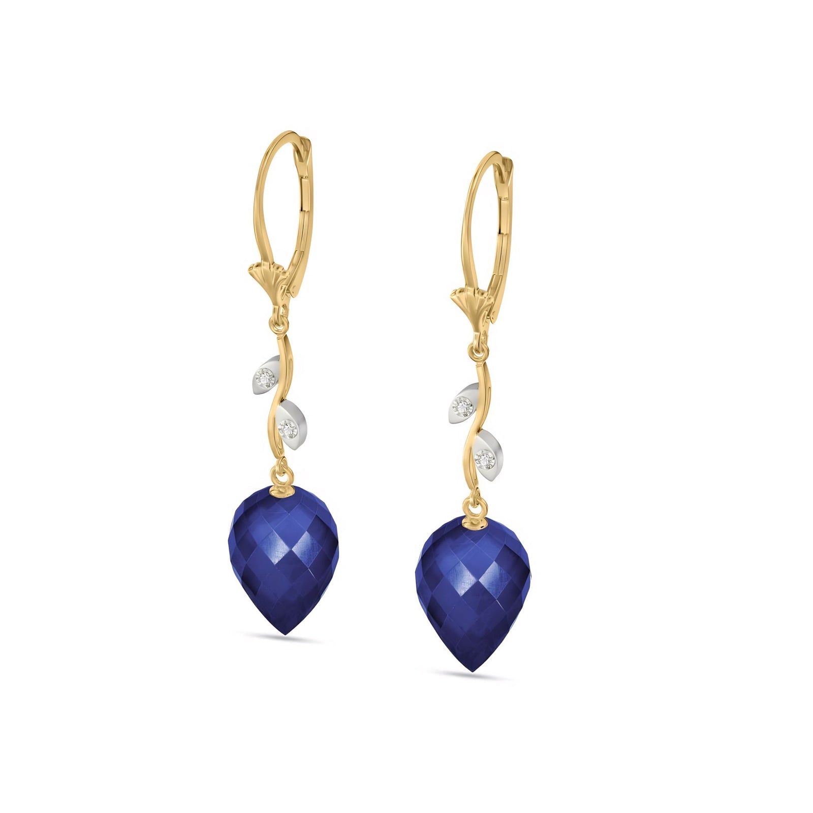 Yellow Gold Earrings Ruby 10K — Severina