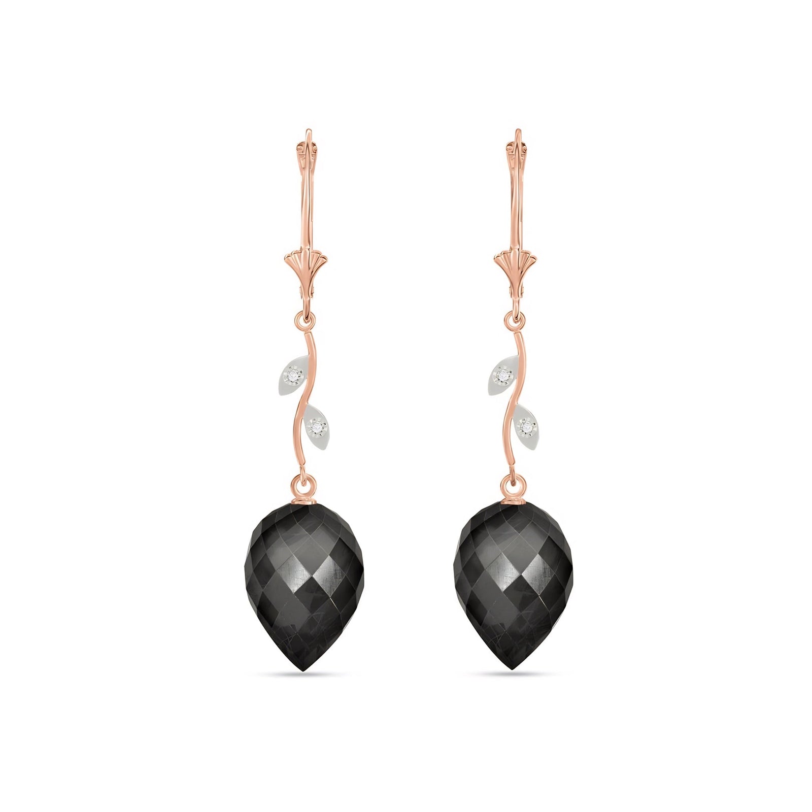 Rose Gold Earrings Sapphire 10K — Severina