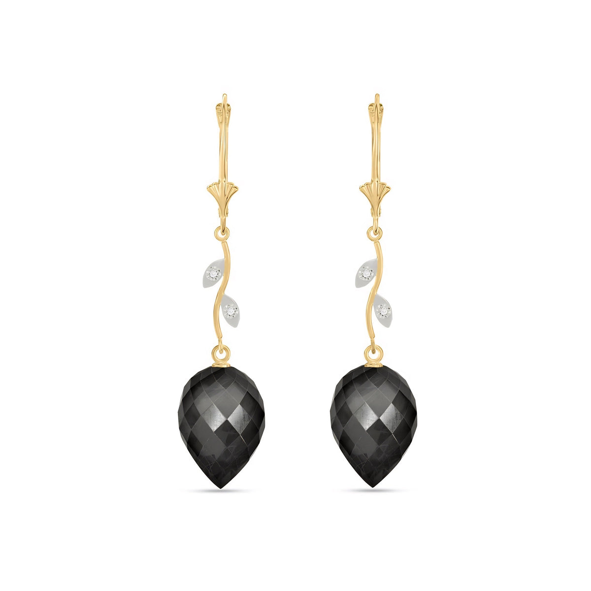Yellow Gold Earrings Sapphire 10K — Severina