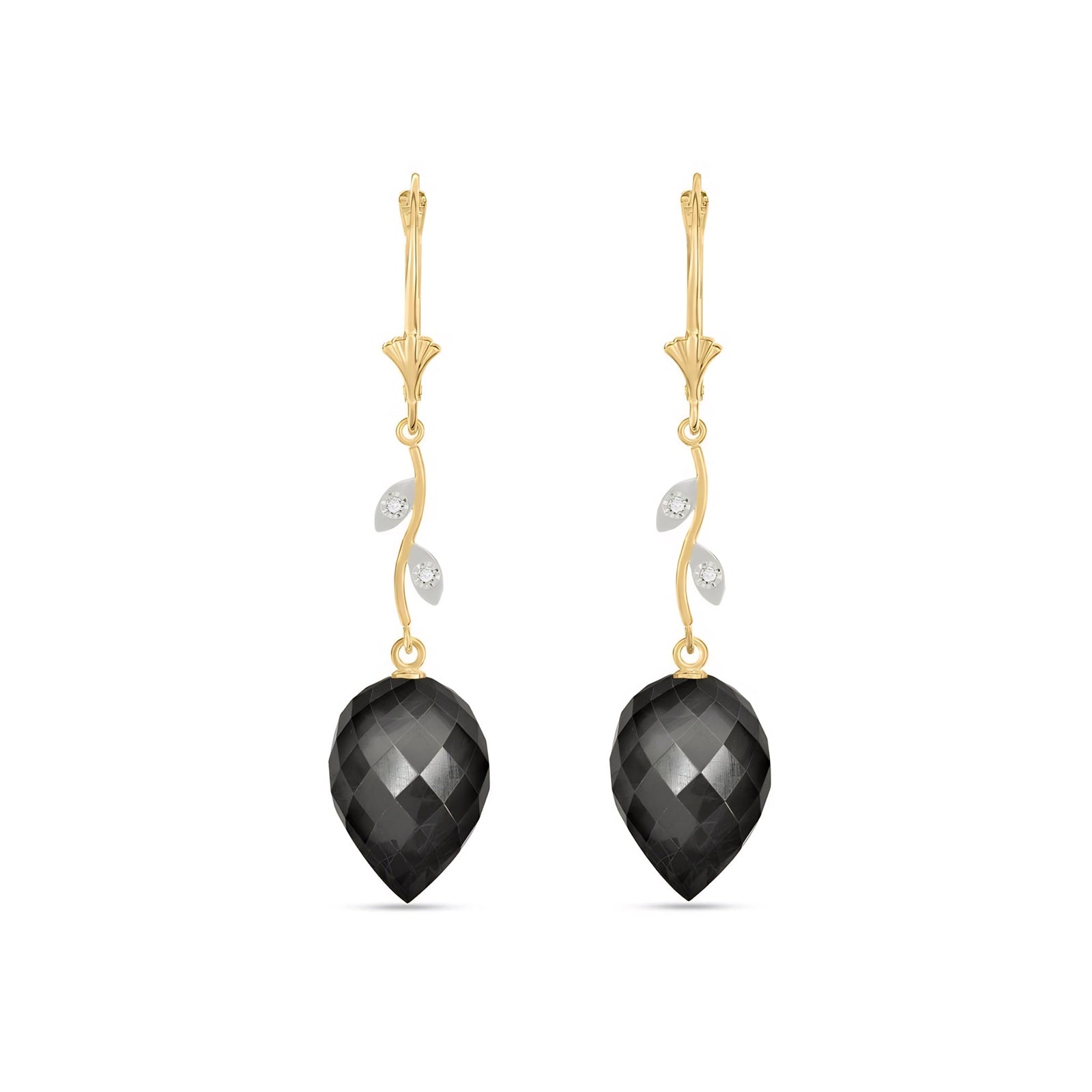 Yellow Gold Earrings Sapphire 10K — Severina
