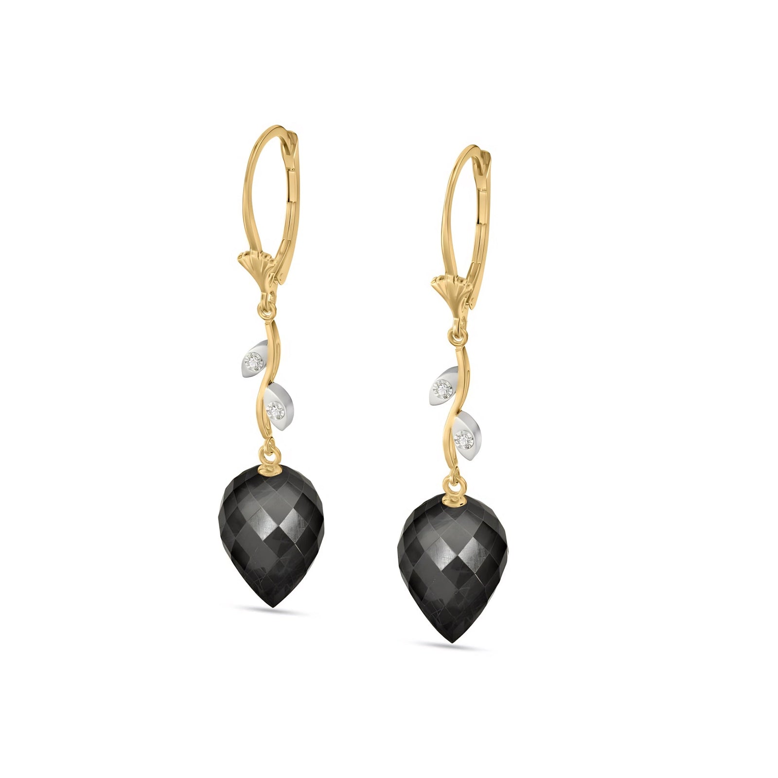 Yellow Gold Earrings Sapphire 10K — Severina