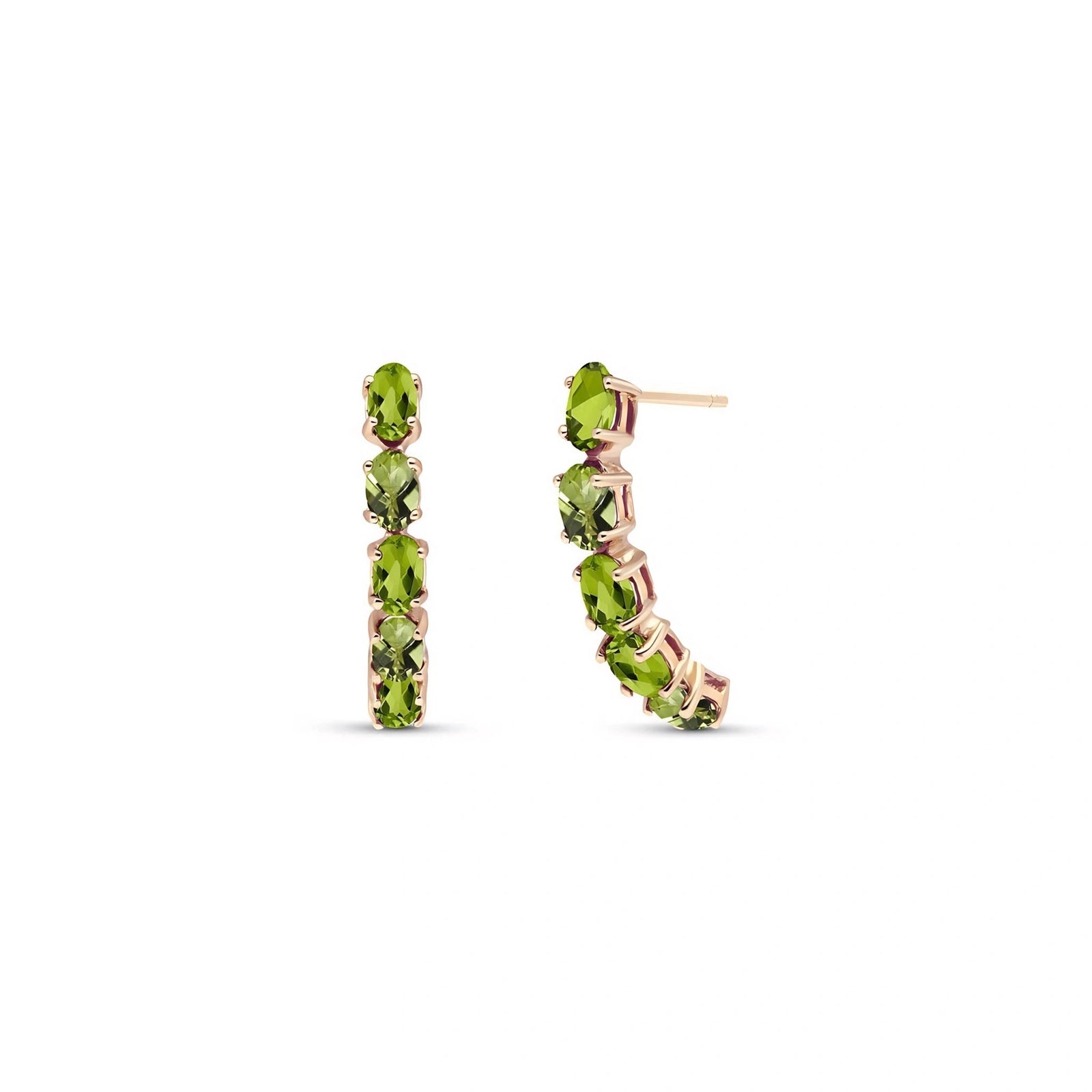 Rose Gold Eternal Earrings Amethyst 10K — Calliope