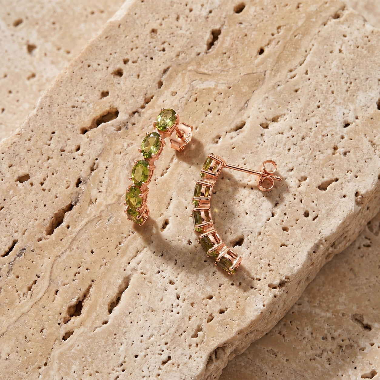 Rose Gold Eternal Earrings Amethyst 10K — Calliope
