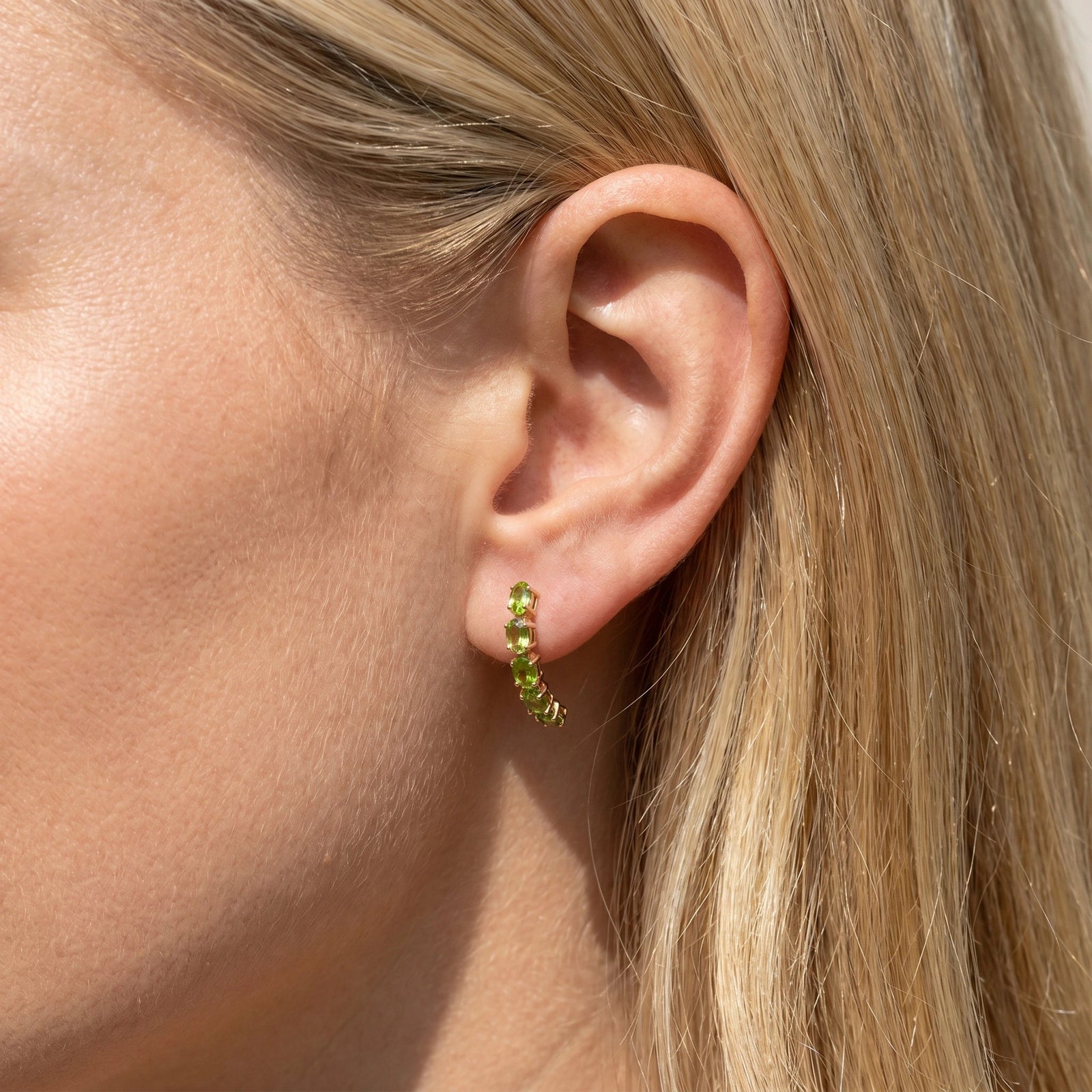 Yellow Gold Eternal Earrings Amethyst 10K — Calliope